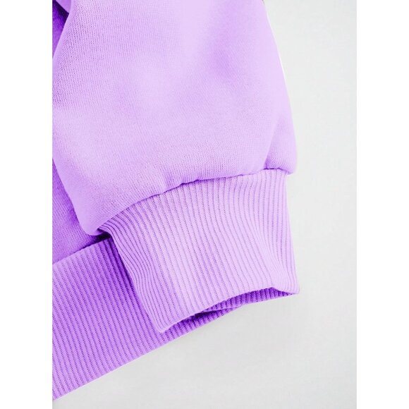 ⚡Women Purple New York 1898 Imported Graphic Crewneck Long Sleeve Sweatshirt - Picture 5 of 5